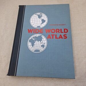 Reader's Digest Wide World Atlas Hardcover 1979 Edition 11"‎ x 15" HC VG-EX